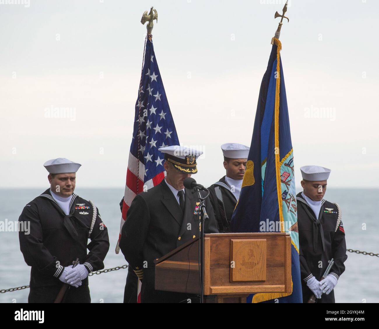 200120-N-TL141-1096 PACIFIC OCEAN (Jan. 20, 2020) Capt. Pete Riebe ...