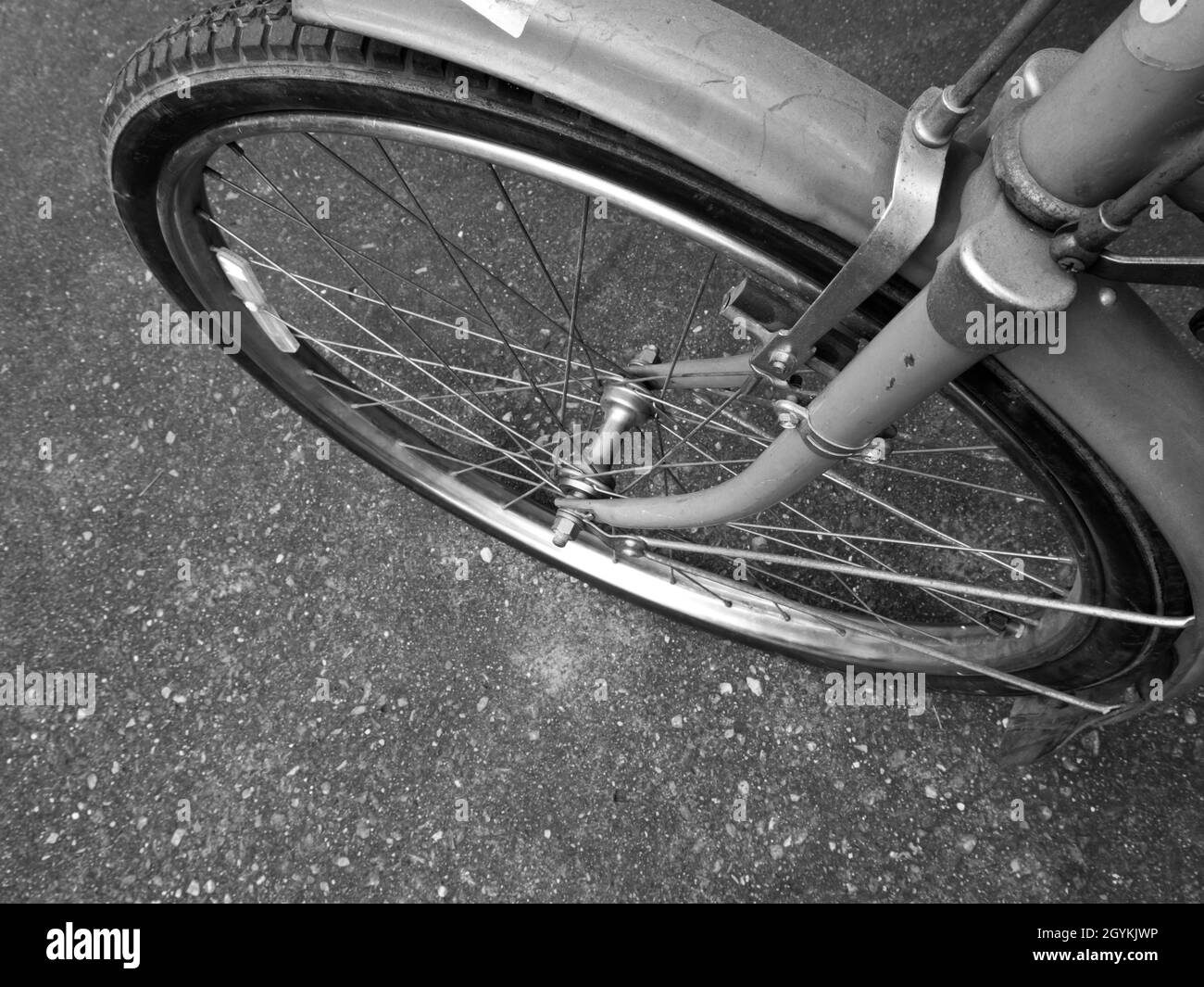 wheel and Classic brake system on vintage Bicycle Stock Photo Alamy