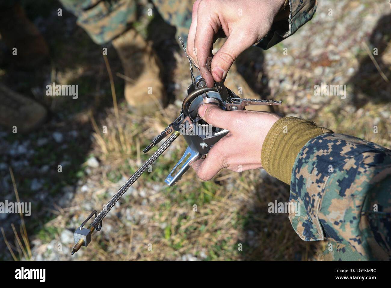 Cook Train Familiarizationx A U.S. Marine with 2nd Law Enforcement Battalion (2nd LE Bn.), II ...