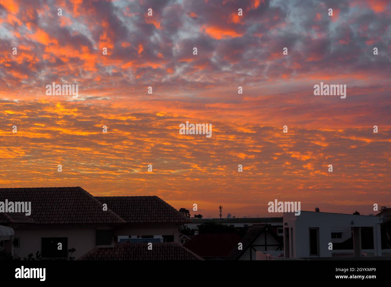 Red sky at morning, during sunrise, sailors take warning Stock Photo ...