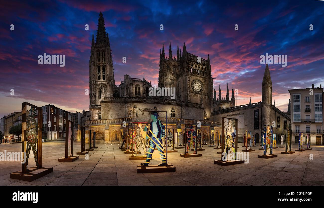 Burgos Cathedral, Burgos City, Spain Stock Photo