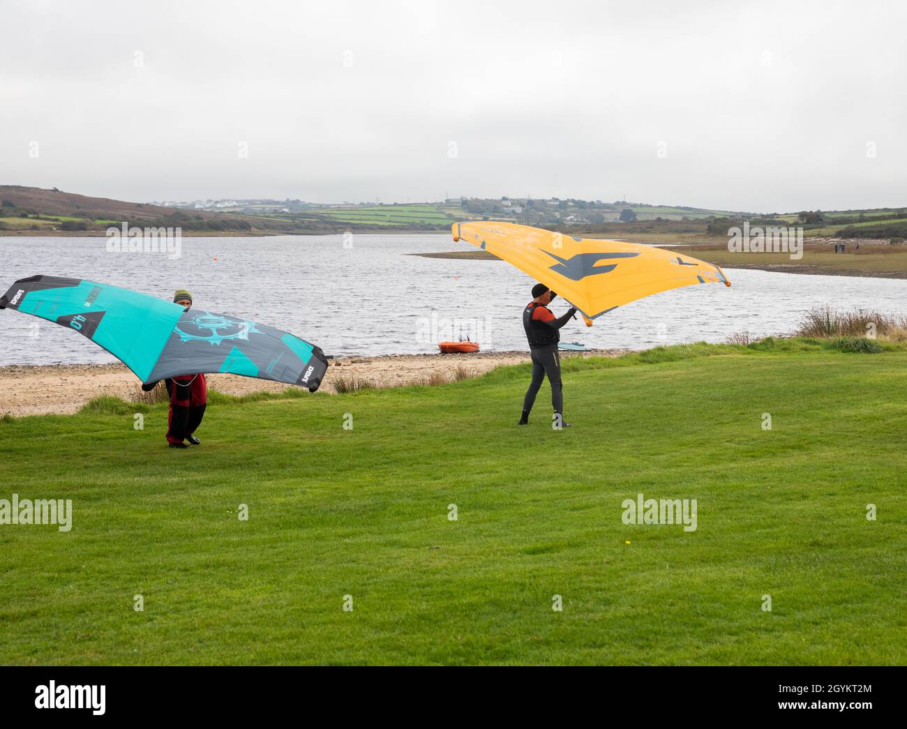 Stithians Lake,Menherion,Cornwall,8th October 2021,A dull and breezy