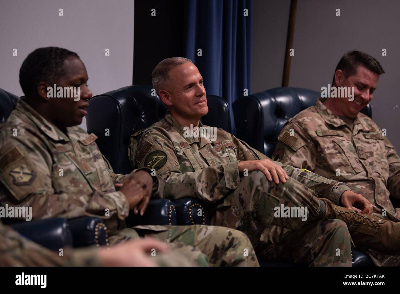 Leadership Shares A Laugh While Answering Questions During The Airman  Leadership School Class 20-B's Chief Panel Jan. 23, 2020, At Moody Air  Force Base, Georgia. Airman Leadership School Is The First Level