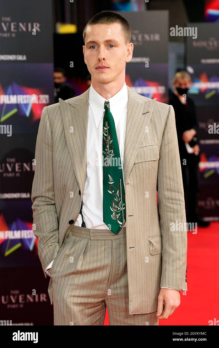 Harris Dickinson Arrives For The Uk Premiere Of The Souvenir Part Ii At The Royal Festival Hall In London During The Bfi London Film Festival Picture Date Friday October 8 21 Stock