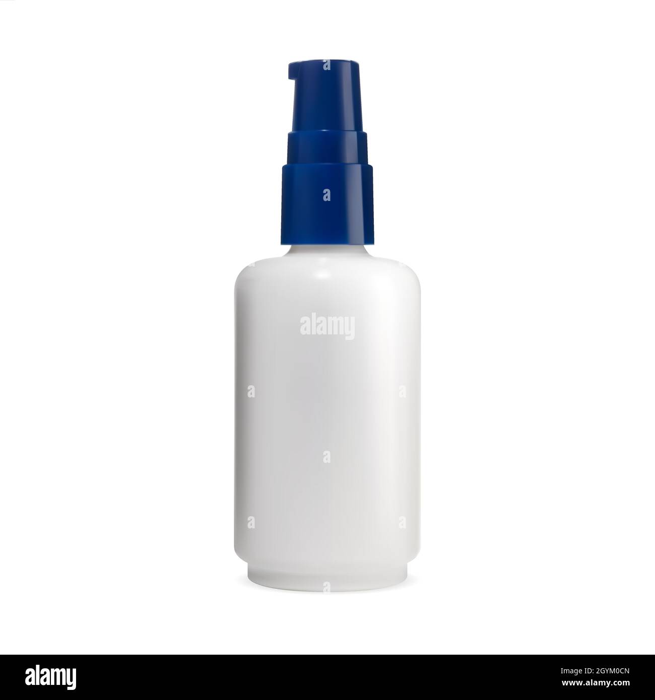 Pump jar. Face cosmetic serum bottle, skin care product mockup. airless