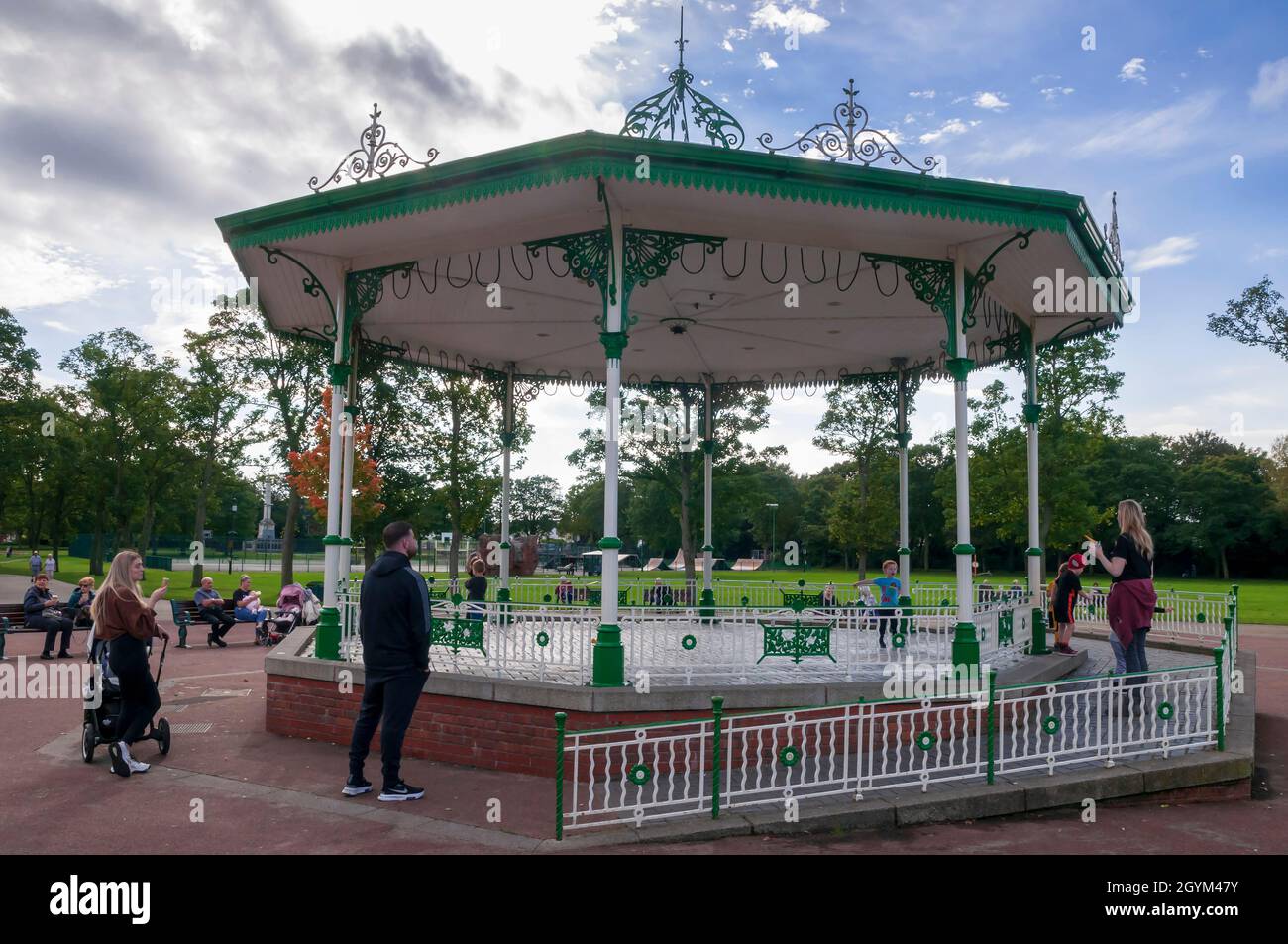 Victoria Park Widnes. The bandstand. Stock Photo