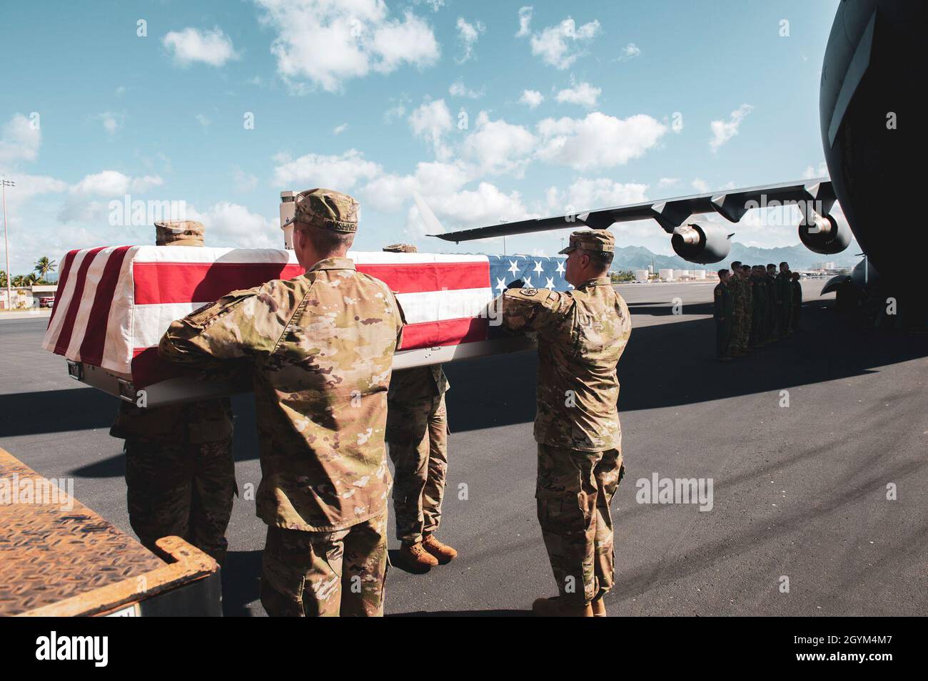 Honor guardsmen assigned to the Defense POW/MIA Accounting Agency (DPAA