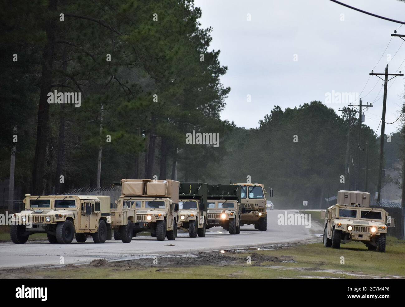 Vehicles assigned to 1st Battalion, 9th Field Artillery Regiment, 2nd