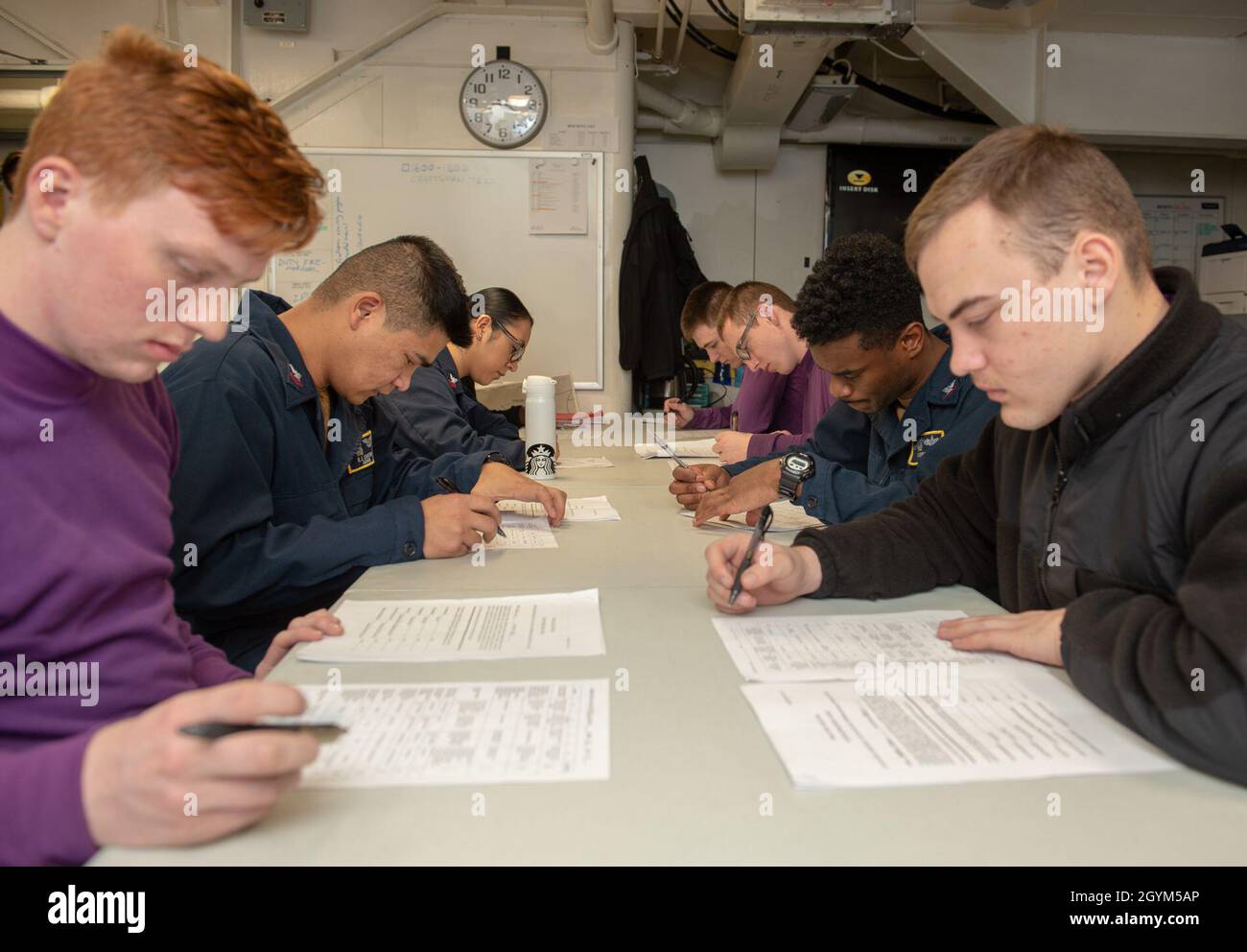 PACIFIC OCEAN (Jan. 27, 2020) Sailors assigned to the aircraft carrier ...