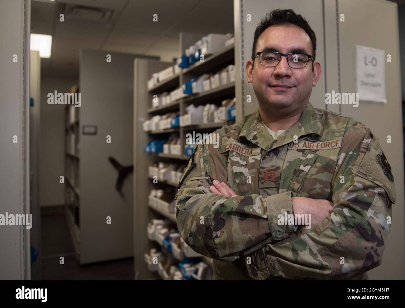 Capt. Christopher Cabrera, 49th Medical Support Squadron staff pharmacist, poses for a portrait