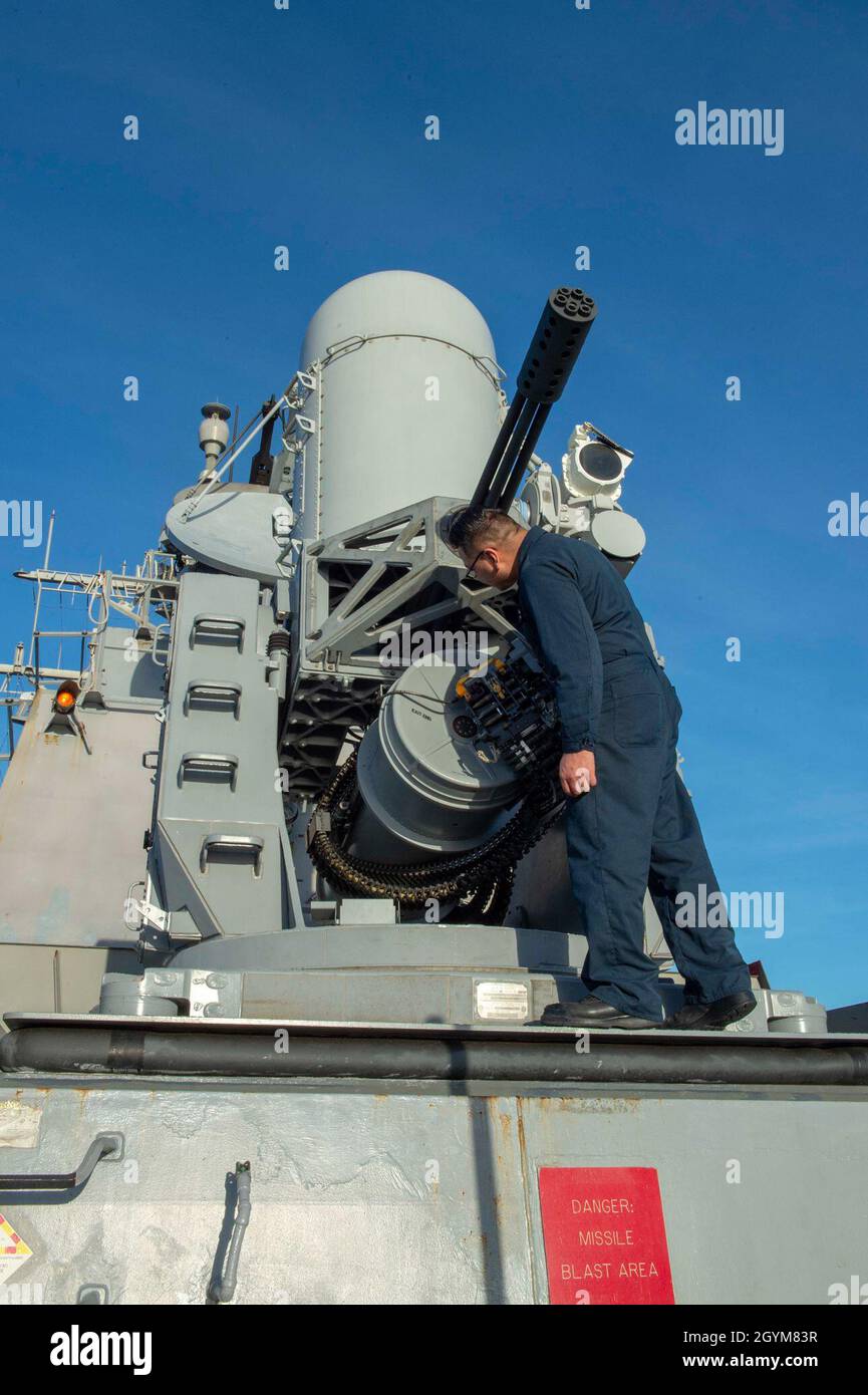 PACIFIC OCEAN (Jan. 28, 2020) Fire Controlman 2nd Class Enrique Huanaco ...