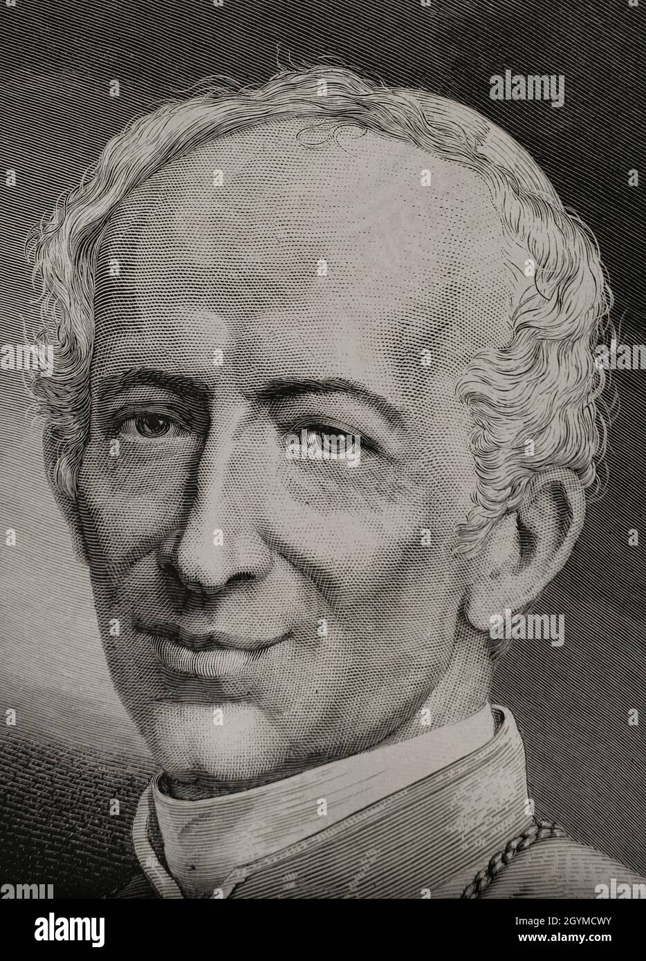 Pope Leo XIII (1810-1903). Italian pope (1878-1903). Born Vincenzo Gioacchino Pecci. Portrait. Engraving. La Ilustración Española y Americana, 1878. Stock Photo