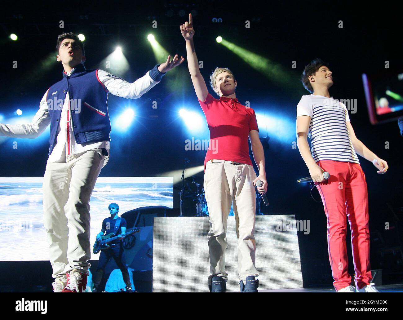 London. UK. Louis Tomlinson, Niall Horan and Zayn Malik of One 