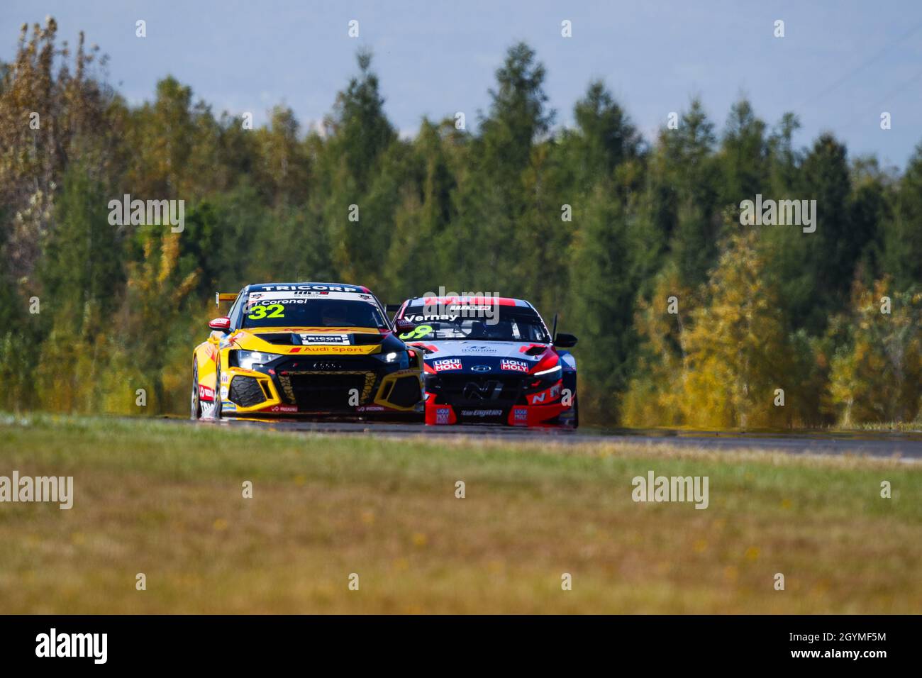 Most, Czech Republic. 08th Oct, 2021. 32 Coronel Tom (ndl), Comtoyou DHL  Team Audi Sport, Audi RS 3 LMS TCR (2021), action during the 2021 FIA WTCR  Race of Czech Republic, 5th