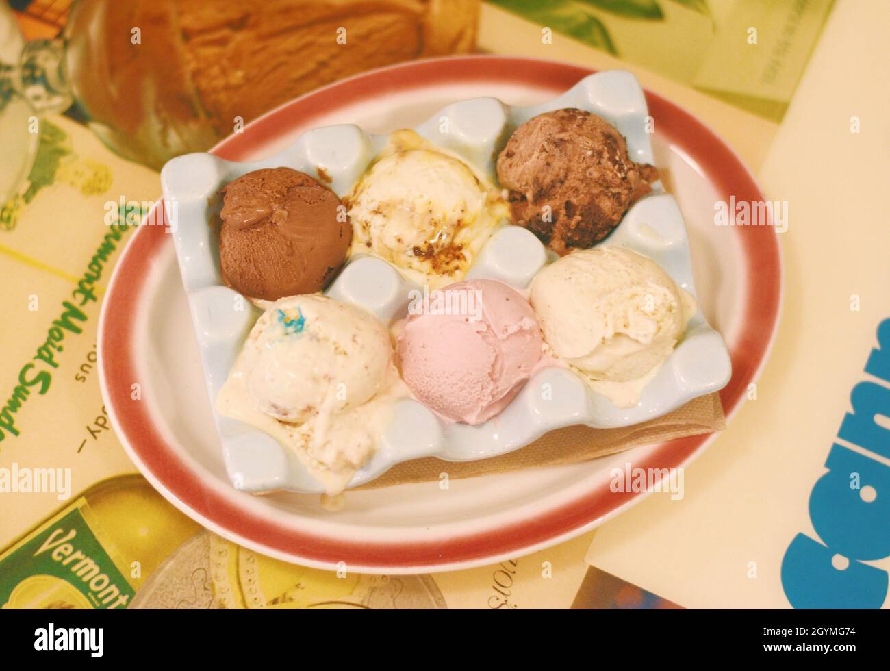 Ice Cream Flight Stock Photo Alamy