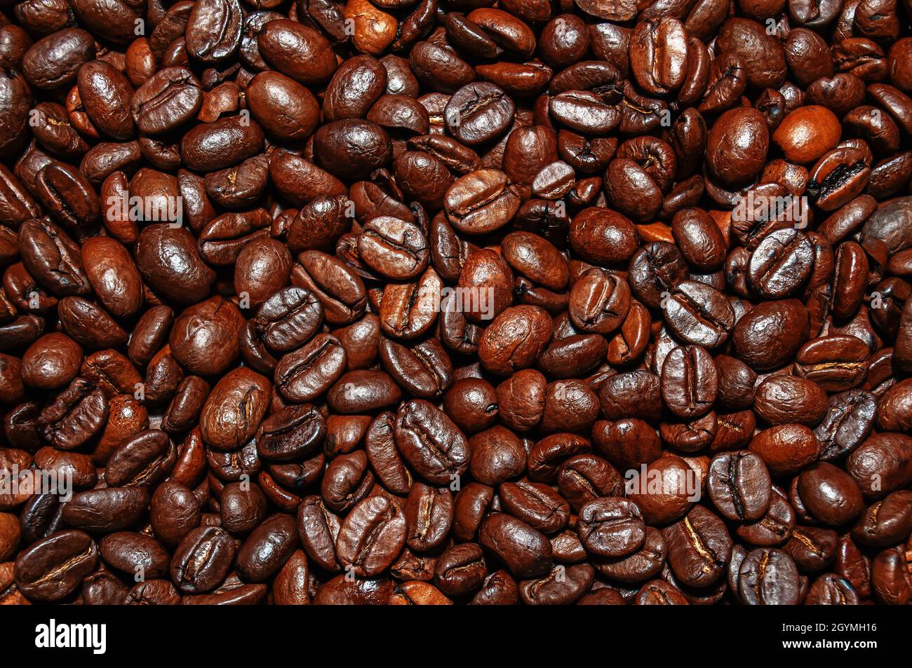 Roasted Coffee Beans Background Stock Photo - Alamy