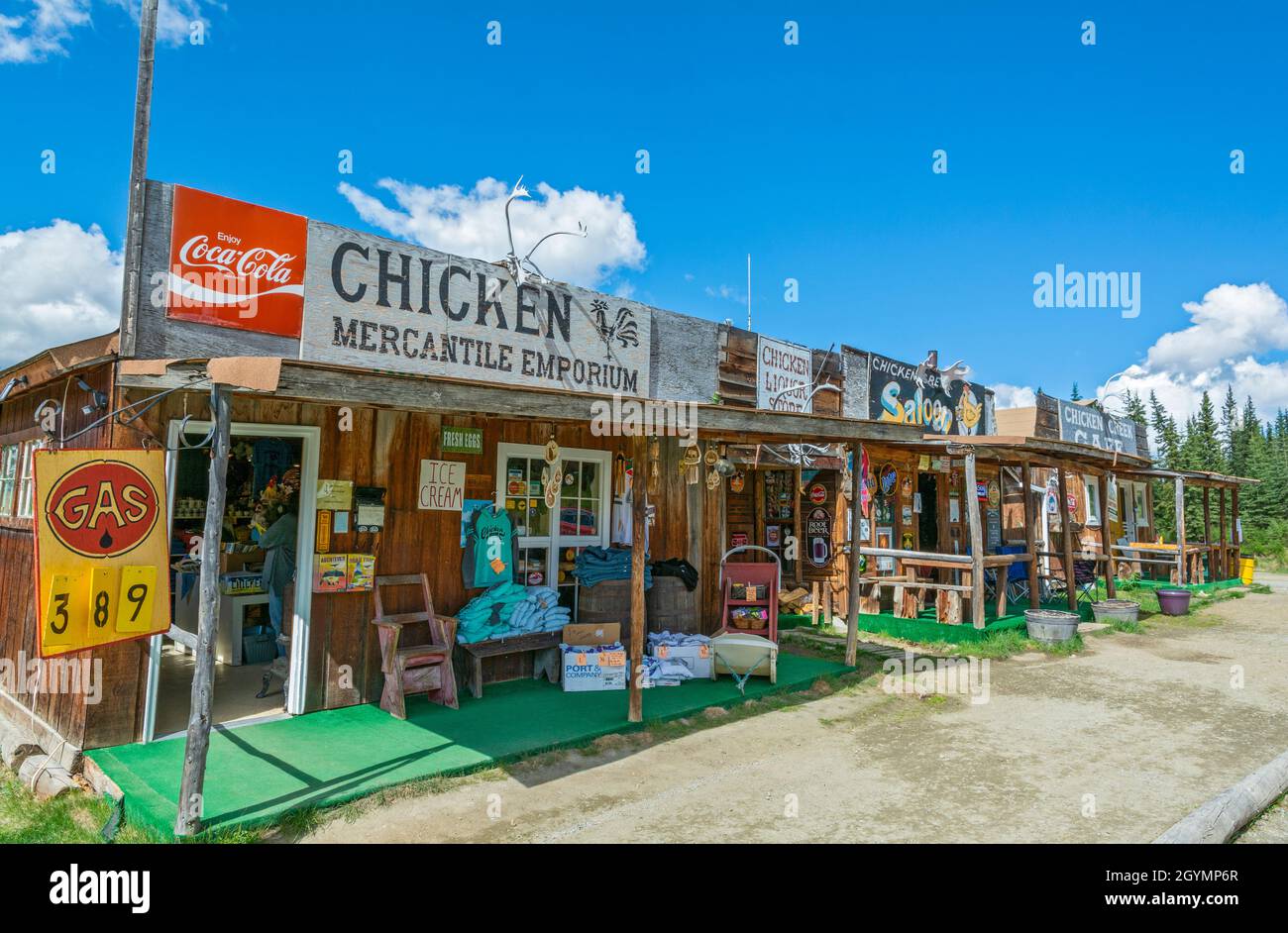 United States, Alaska, Chicken, downtown Stock Photo Alamy