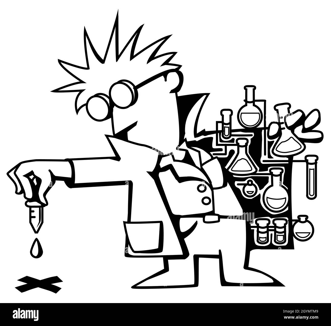 Chemistry cartoon Black and White Stock Photos & Images - Alamy