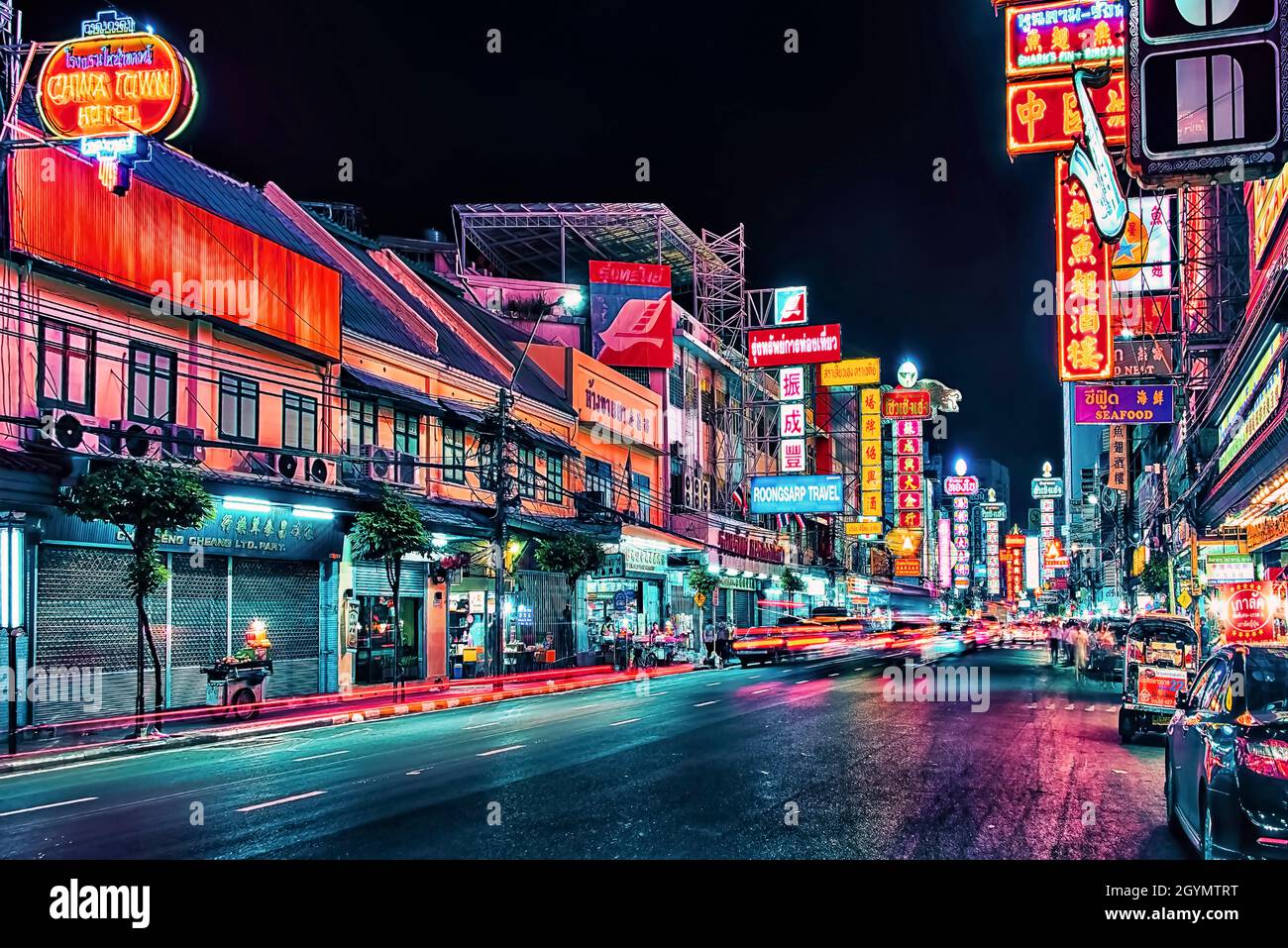 Chinatown district in Bangkok city Stock Photo