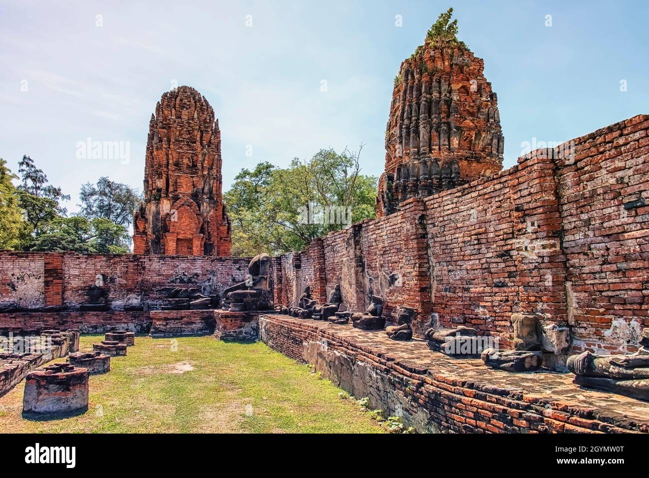 Wat Mahathat temple in Ayutthaya Stock Photo