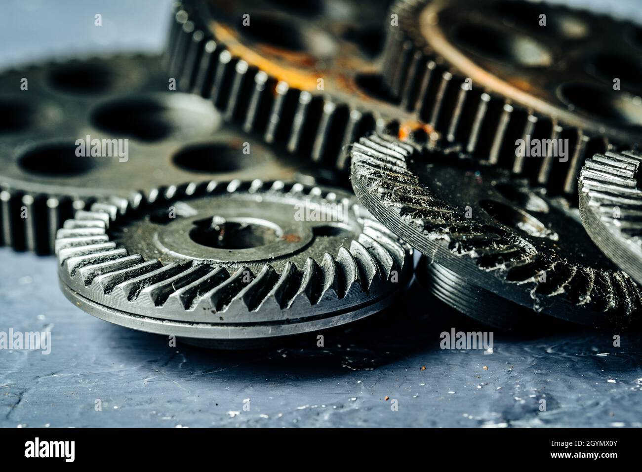 Gears from an old industrial machine Stock Photo - Alamy