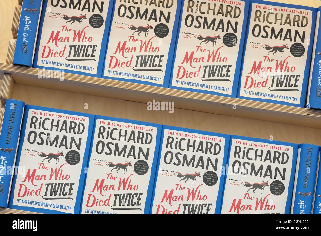 Cheltenham Literature Festival, Cheltenham, UK - Friday 8th October 2021 - Selection of new books on sale on the opening day of the Cheltenham Literature Festival including Richard Osman - the Festival runs for 10 days - book sales have soared during the pandemic. Photo Steven May / Alamy Live News Stock Photo