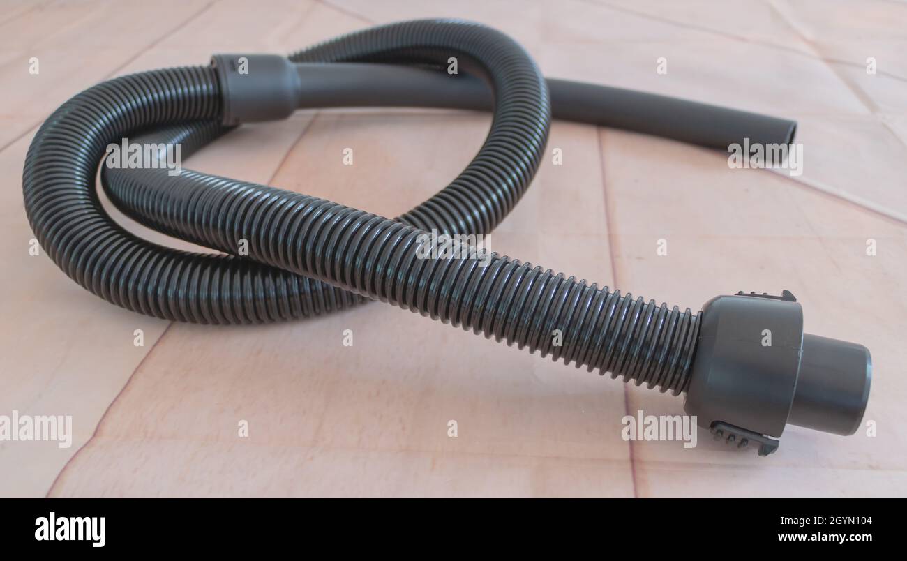 A selective focus shot of Corrugated Tube for vacuum cleaner Stock Photo