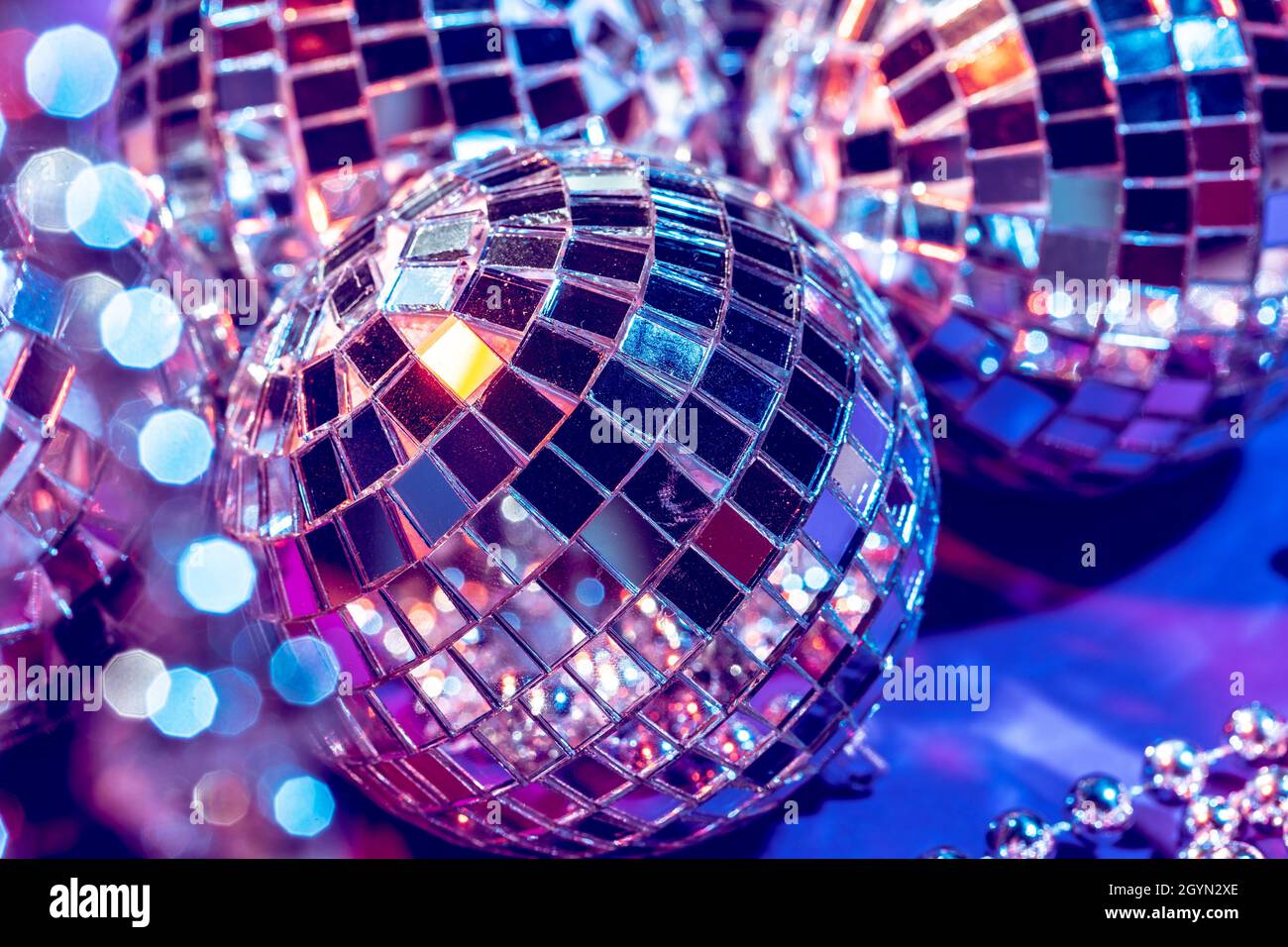 Party lights disco ball close up. Disco concept Stock Photo Alamy