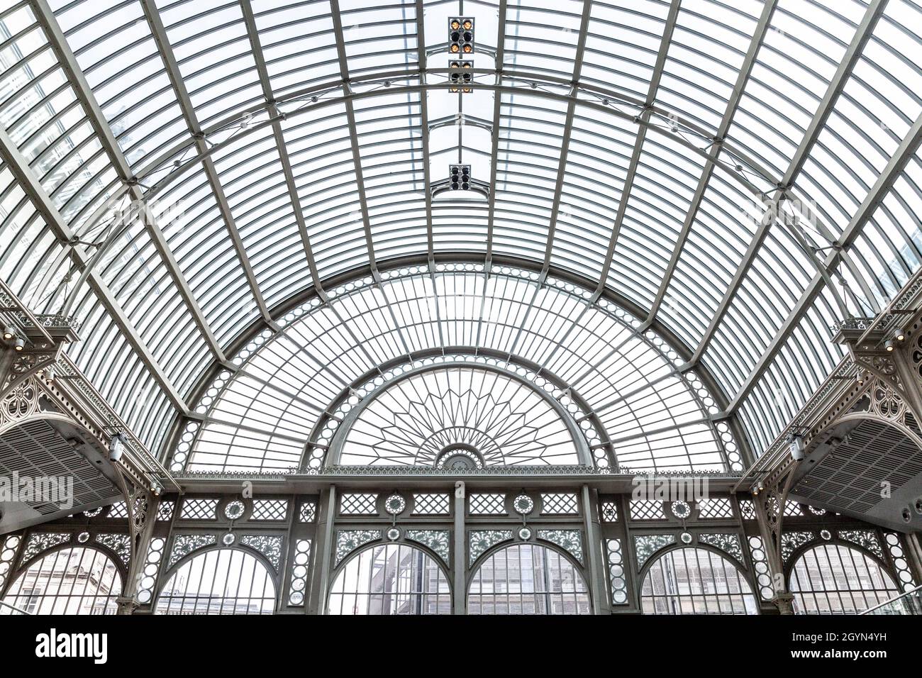 Interior of the Paul Hamlyn Hall (Floral Hall) at the Royal Opera House, Covent Garden, London, UK Stock Photo