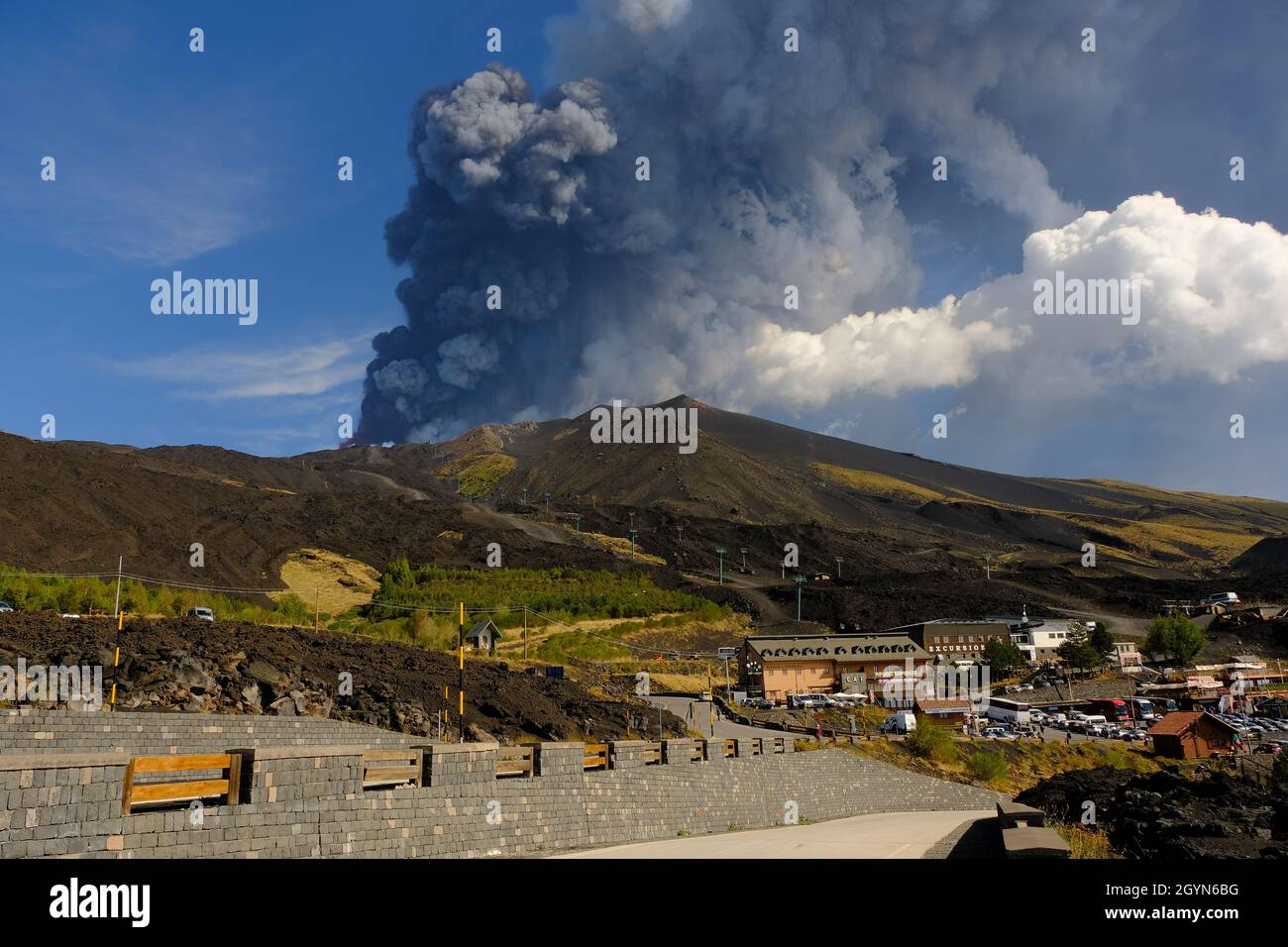 eruption of the Volcano Etna, Sicily 21 September on 2021 Stock Photo
