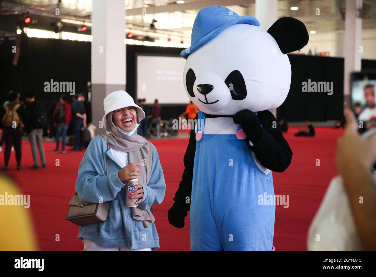 Brussels Belgium 8th Oct 21 A Visitor Poses For Photo At The Made In Asia Animation