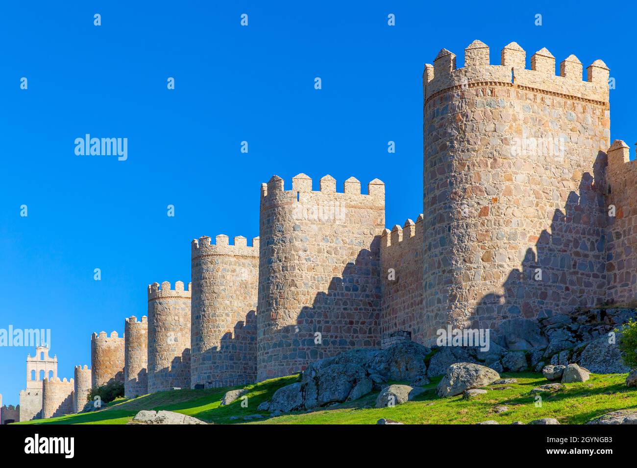 City walls of Avila, Spain. Medieval architecture Stock Photo Alamy
