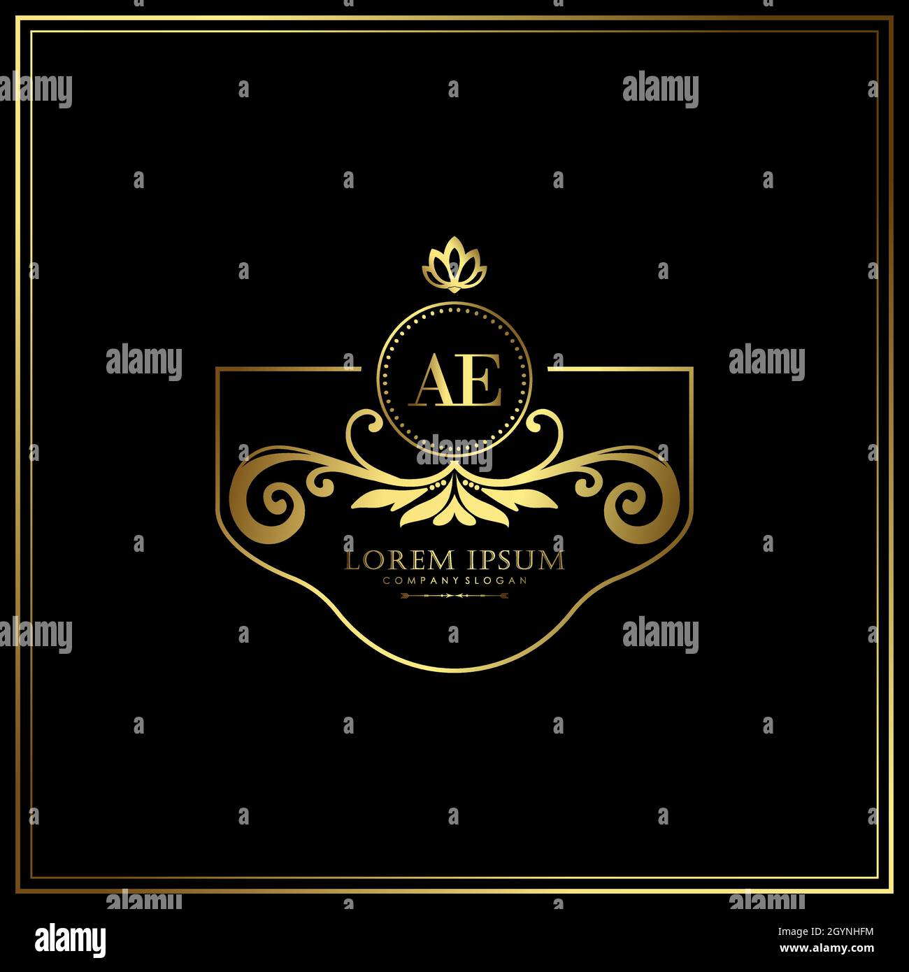 AE Initial Letter Luxury Logo template in vector for Restaurant ...