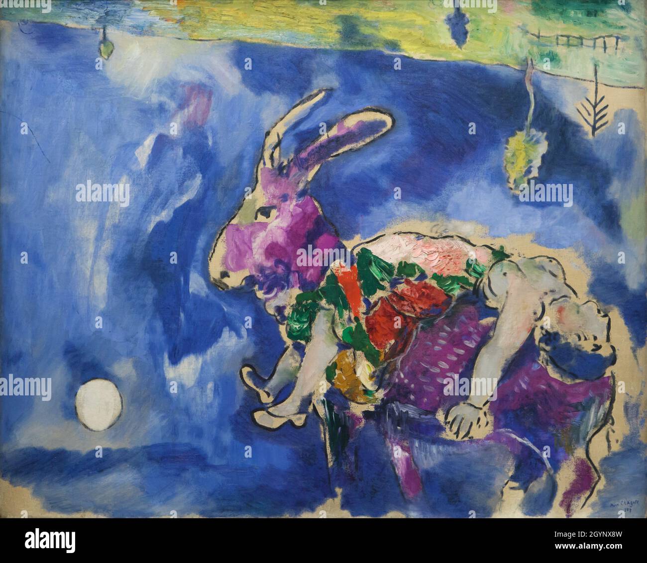 Painting 'The Dream' ('Le Rêve') by Russian modernist painter Marc