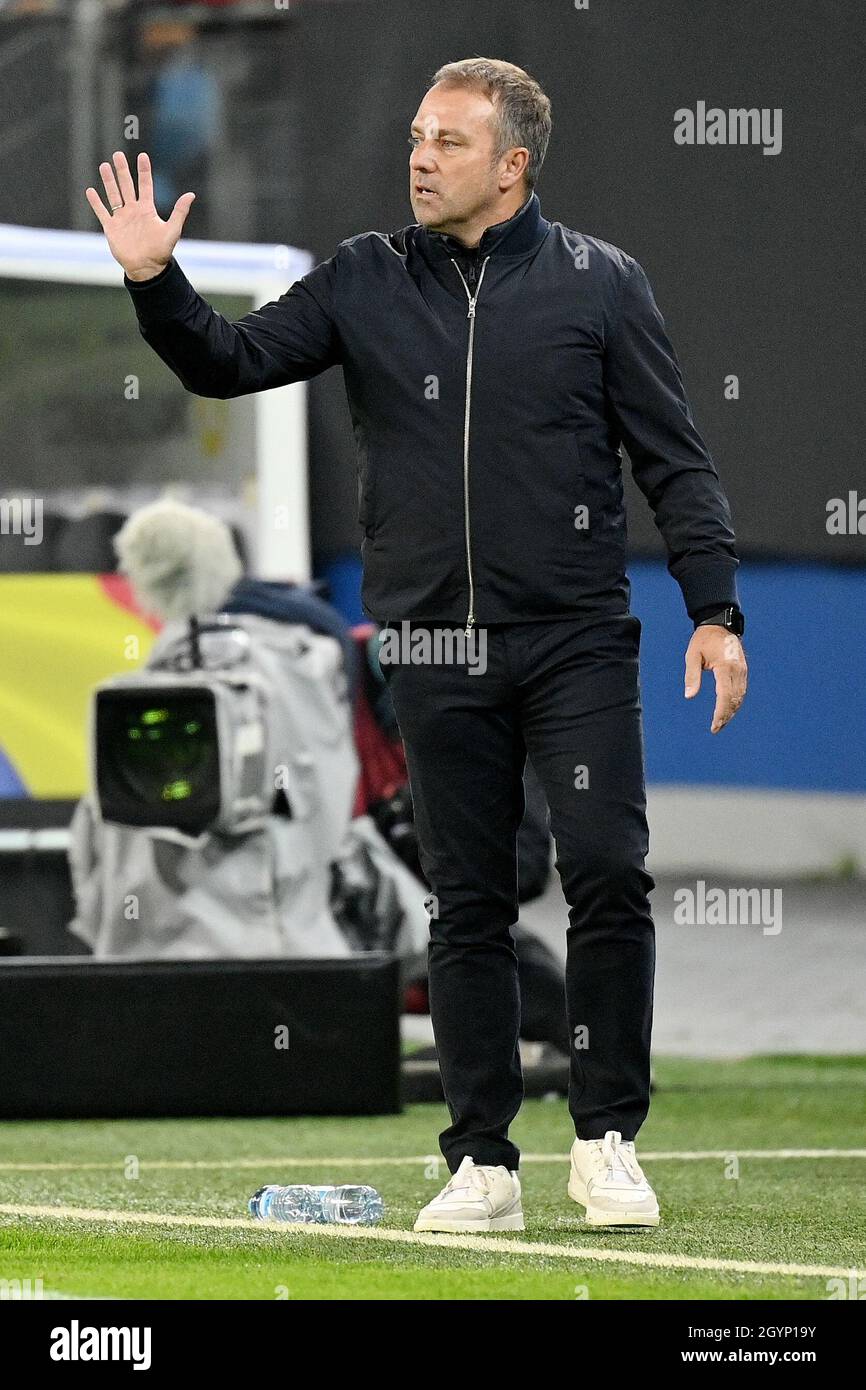 Hamuburg Germany 8th Oct 21 Hans Dieter Flick Head Coach Of Germany Gestures During The Fifa World Cup Qatar 22 European Qualifiers Group J Football Match Between Germany And Romania In Hamburg Germany Hamuburg Germany 8th Oct 21 Hans Dieter Flick Head Coach Of Germany Gestures During The Fifa World Cup Qatar 22 European Qualifiers Group J Football Match Between Germany And Romania In Hamburg Germany
