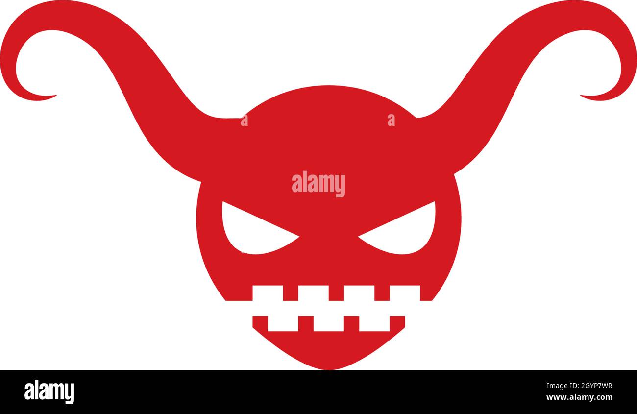 Red devil face illustration hi-res stock photography and images - Alamy