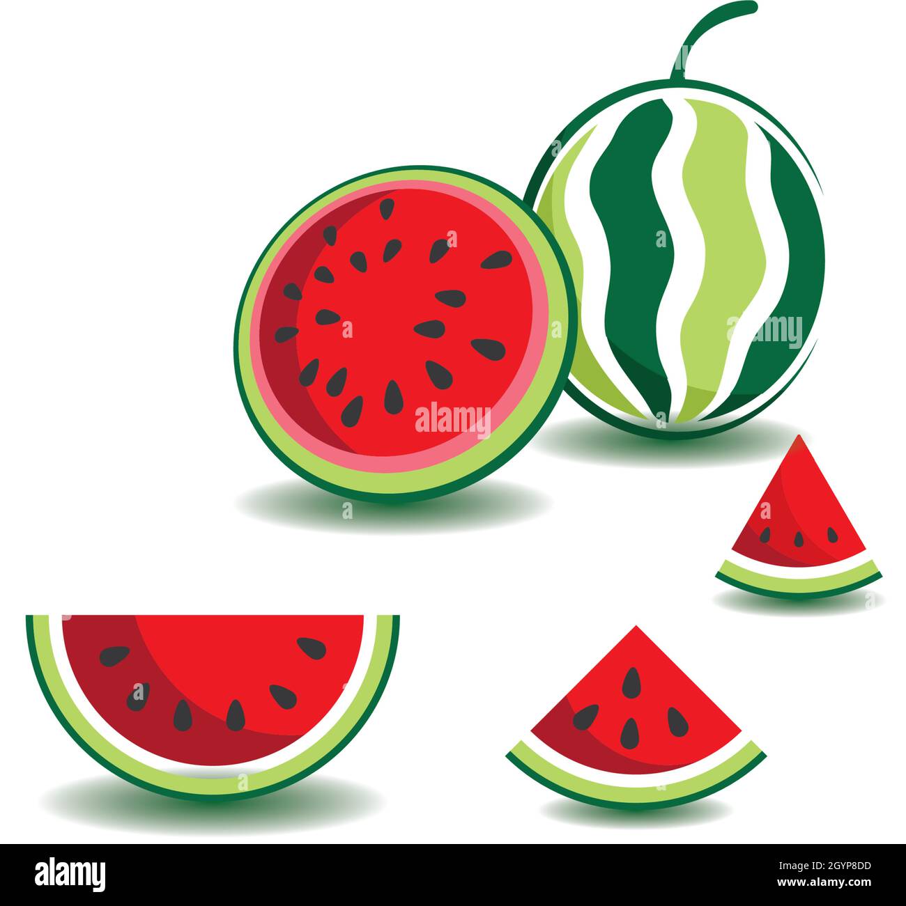 Watermelon icon Ilustration vector template Stock Vector