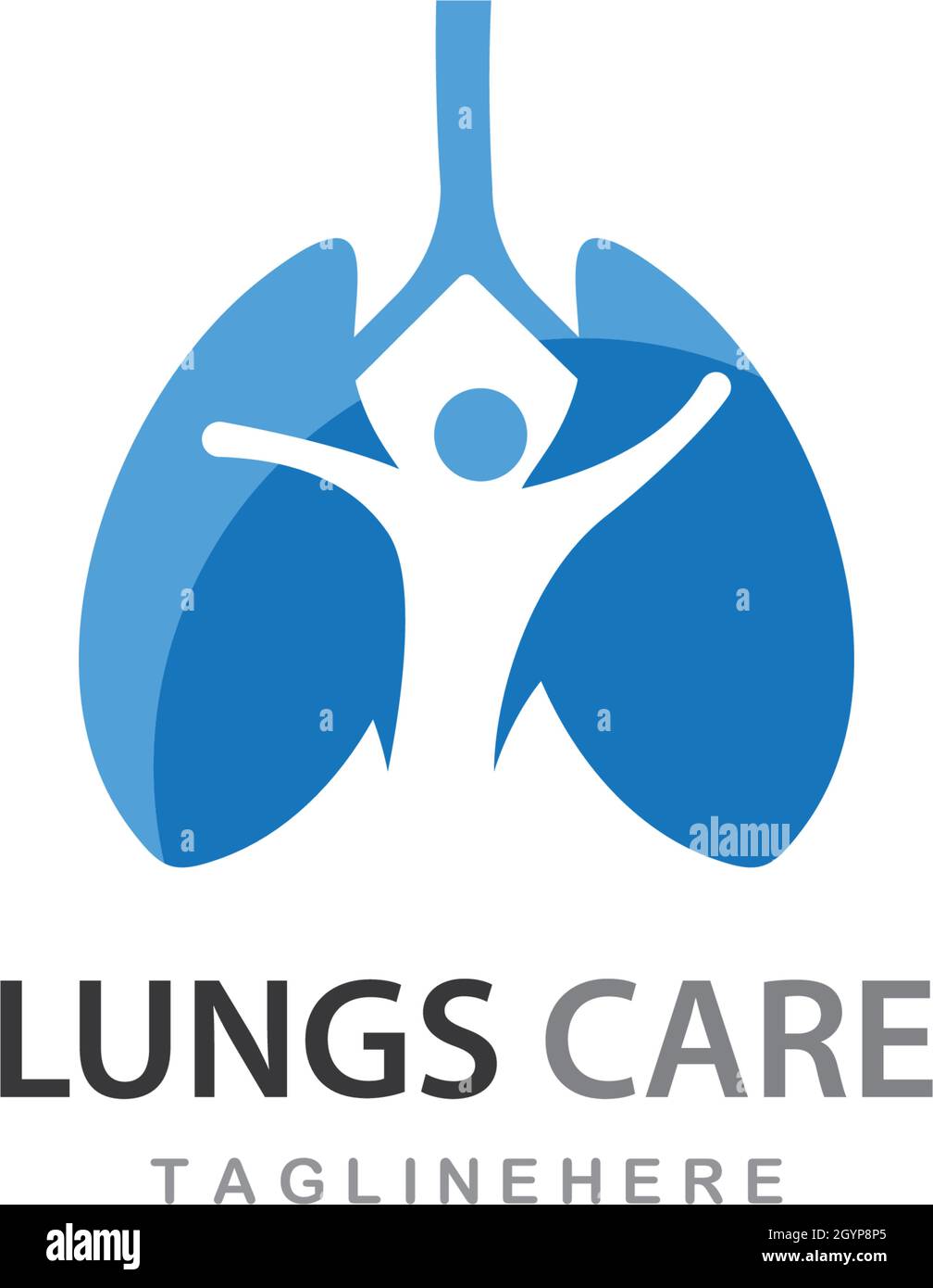 Lungs care logo vector template Stock Vector