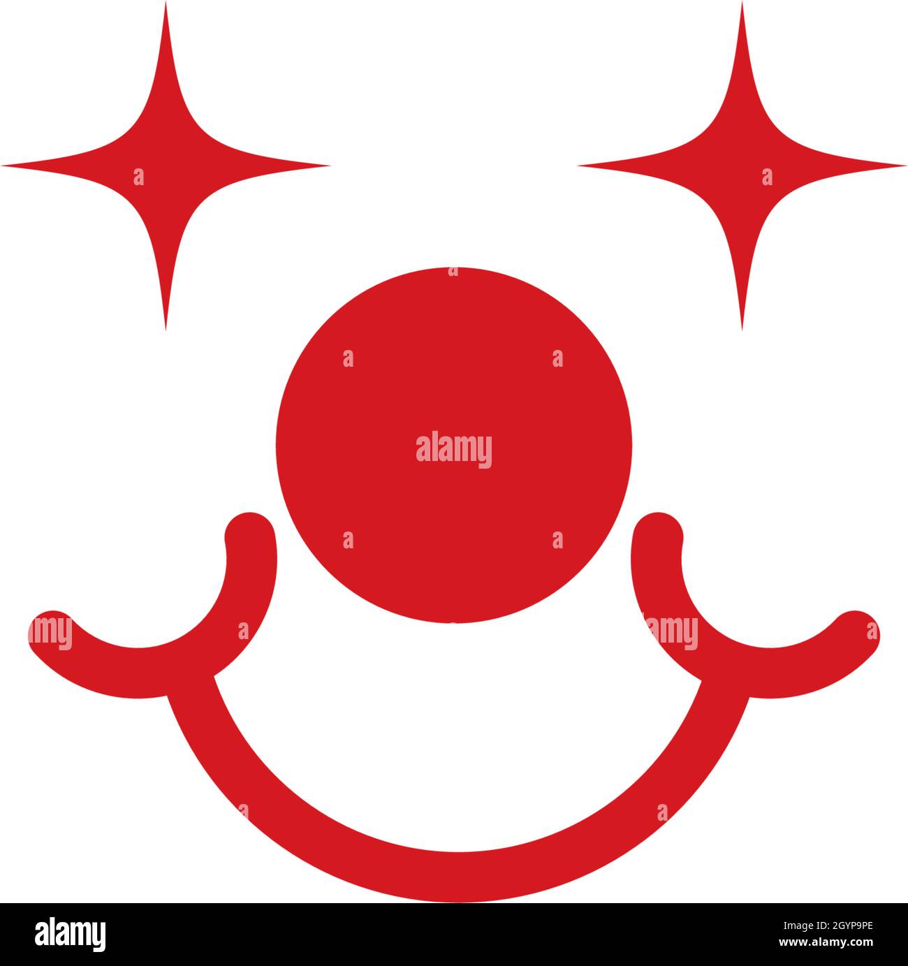 Clown logo template ilustration vector Stock Vector