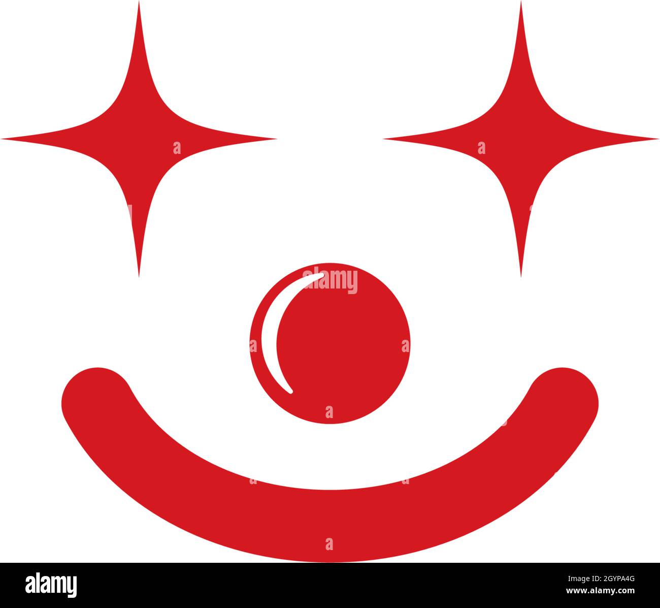 Clown logo template ilustration vector Stock Vector