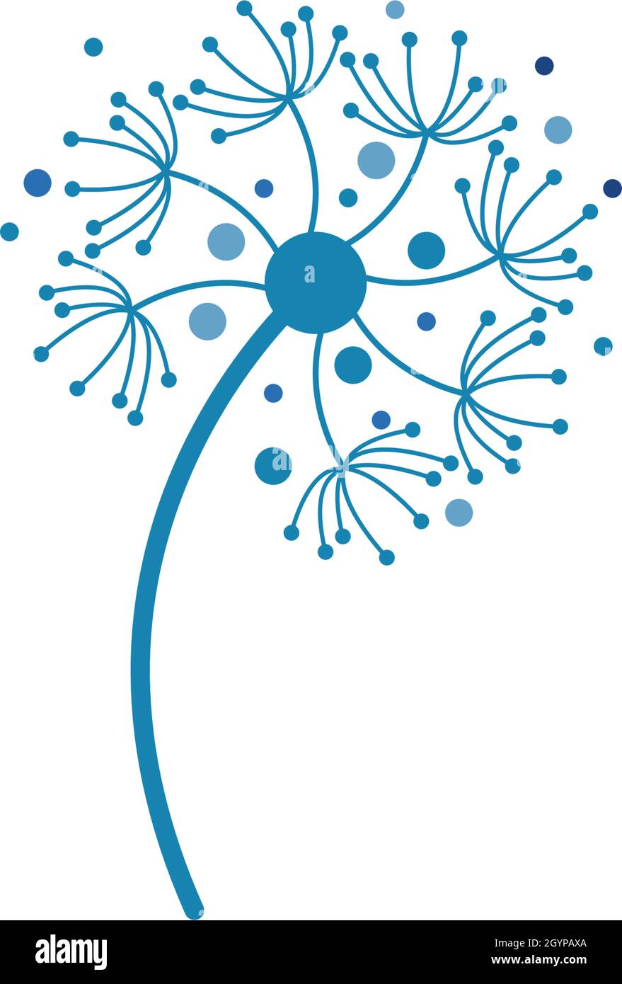 Dandelion flower logo vector template Stock Vector