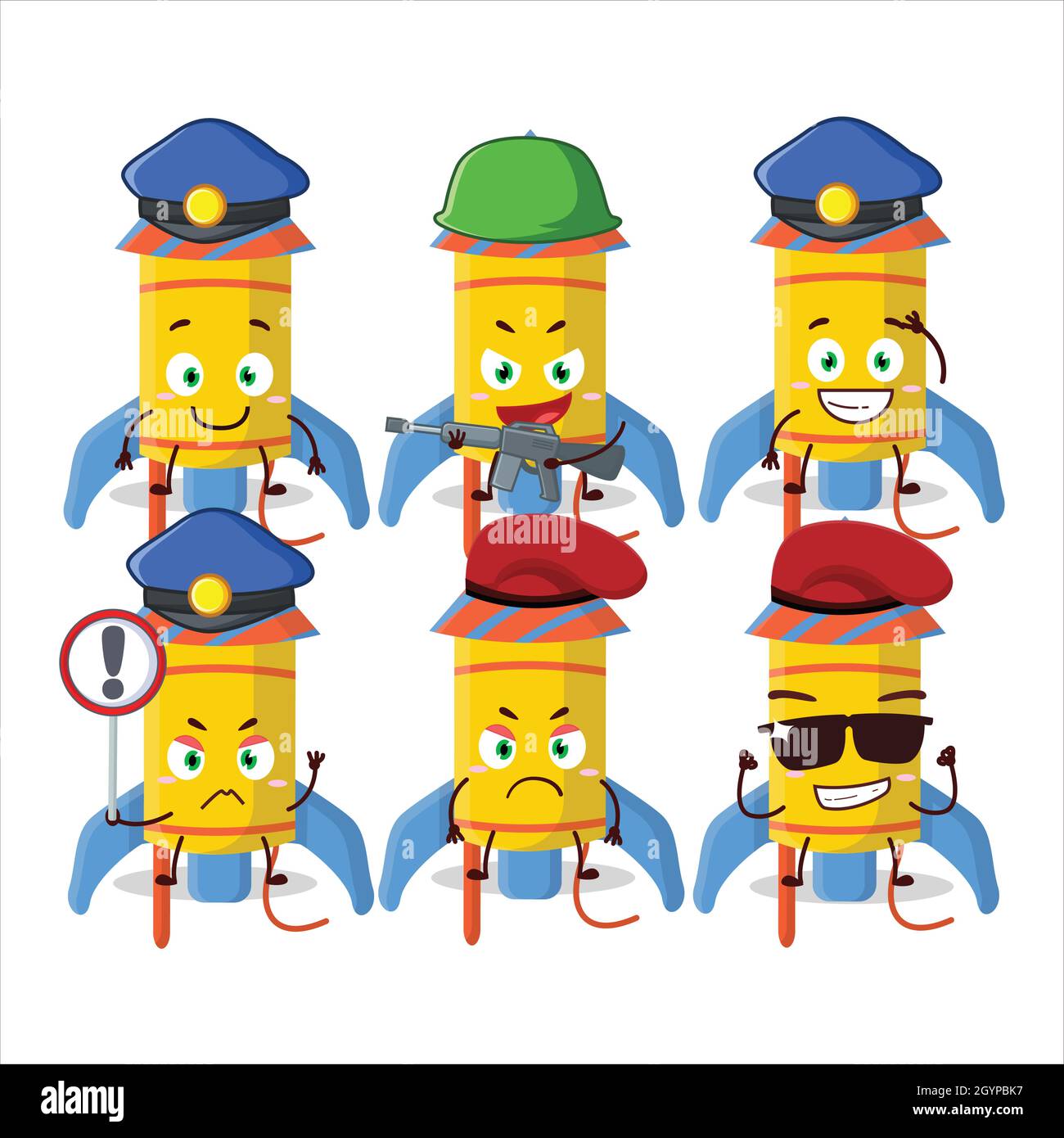 Police Rockets Drawings A dedicated Police officer of firework rocket festival mascot design ...