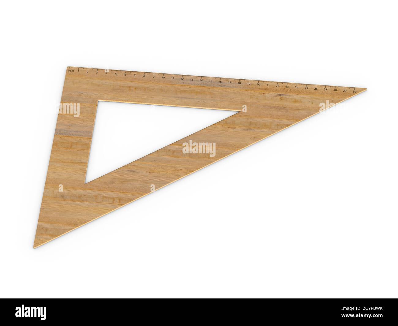 Triangle ruler on a white background. 3d illustration Stock Photo - Alamy