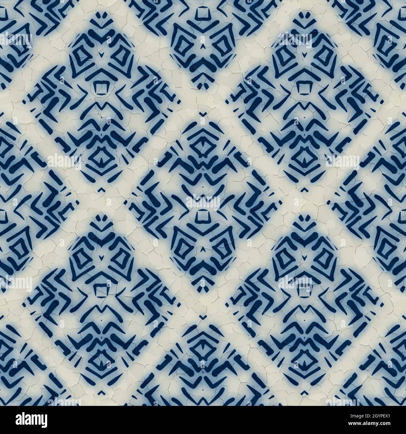 Seamless blue and white ceramic tile ornate damask pattern for surface ...