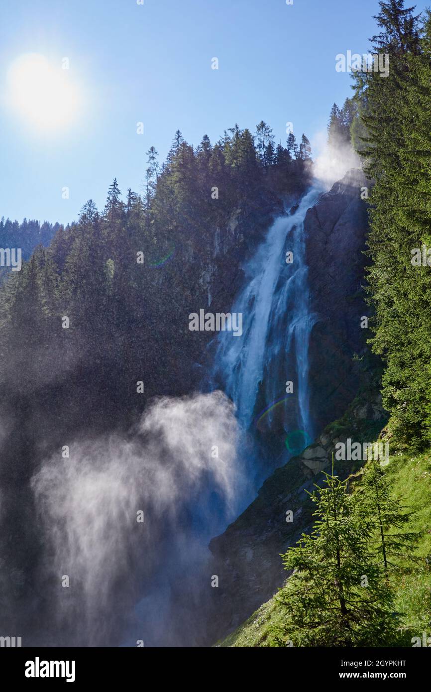 Iffigfall waterfall near Lenk, Bernese Oberland, Switzerland Stock Photo