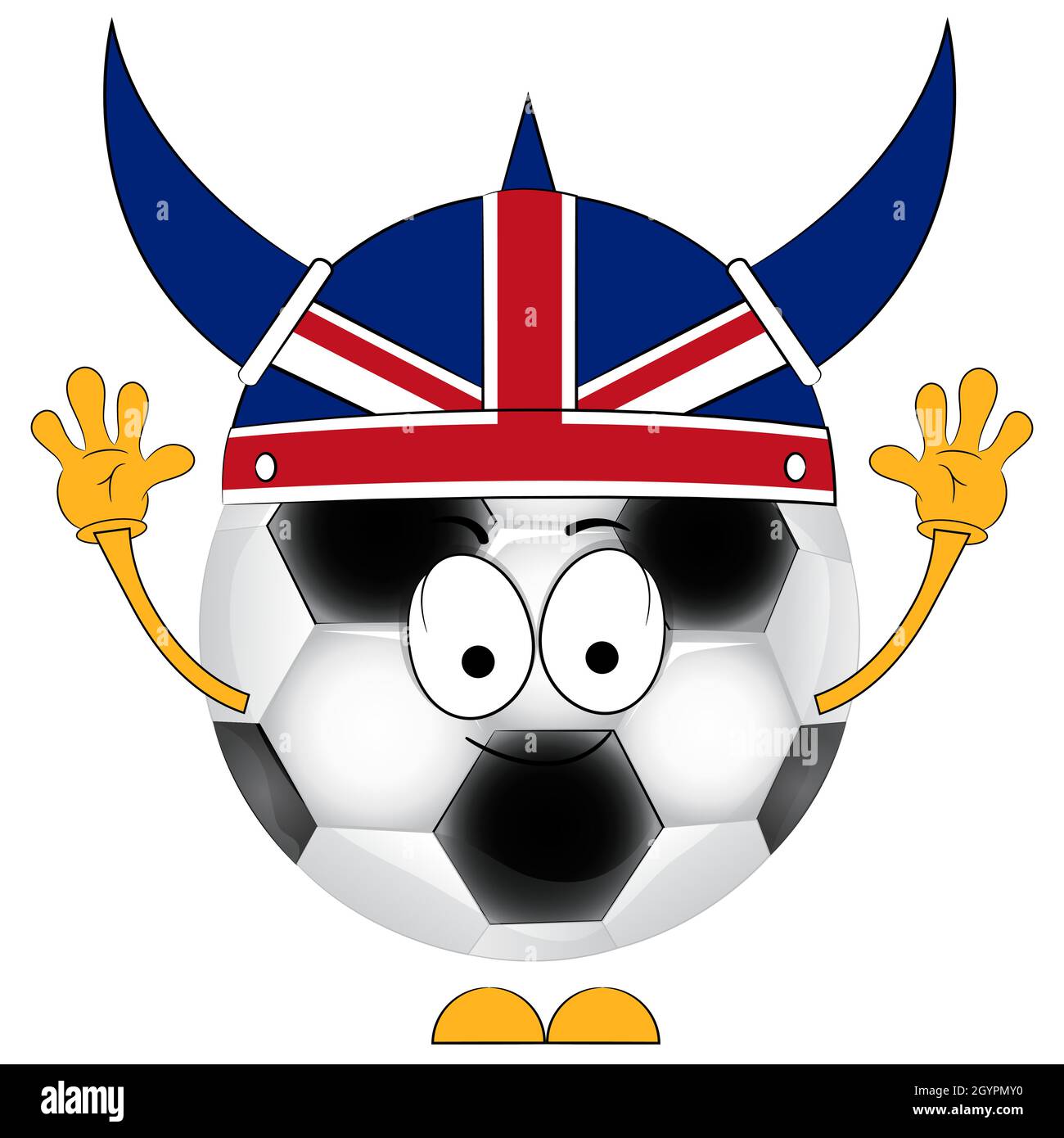 Cartoon soccer ball. A football fan. The England national team Stock Vector  Image & Art - Alamy