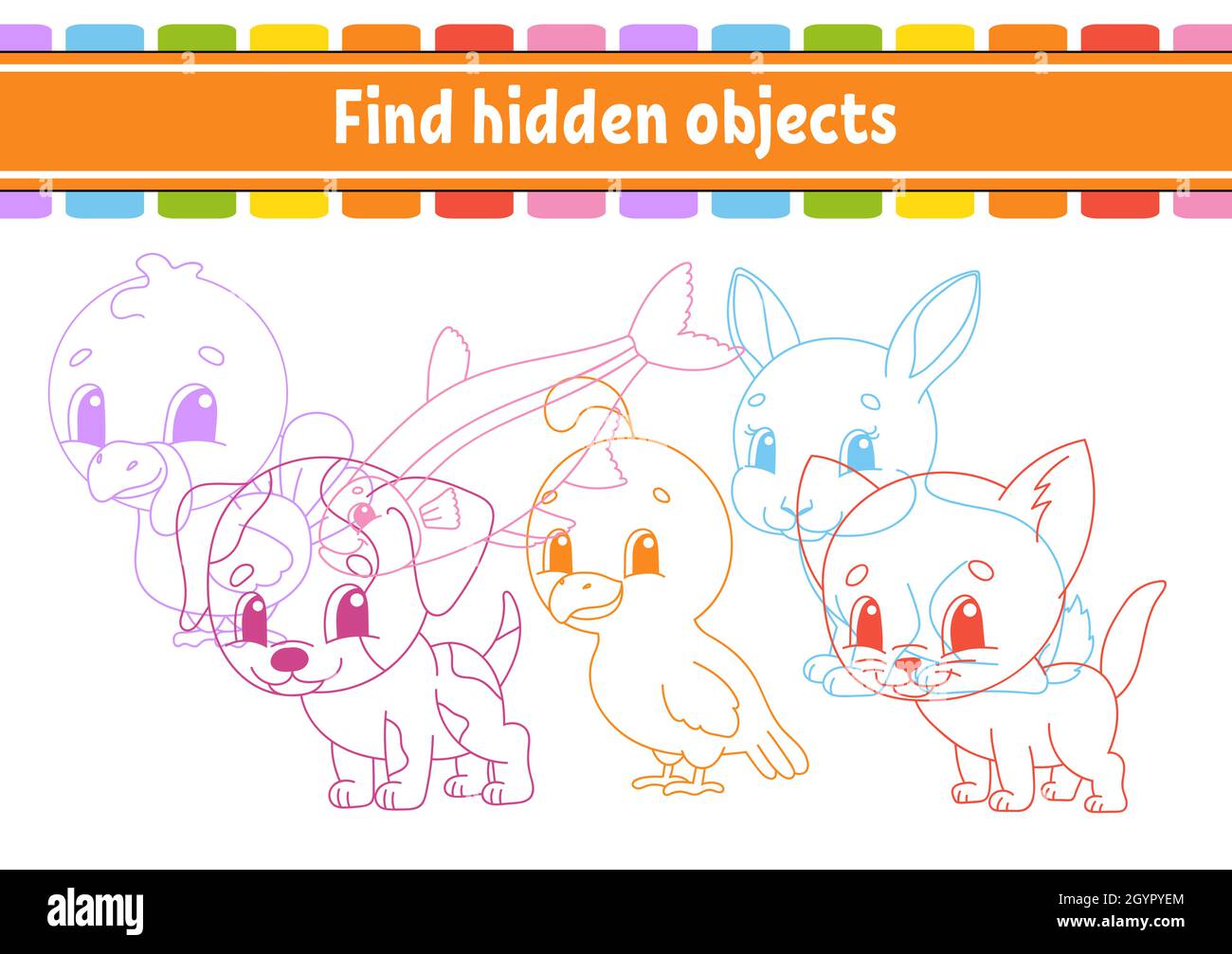 Find hidden object. Education developing worksheet. Activity page with ...