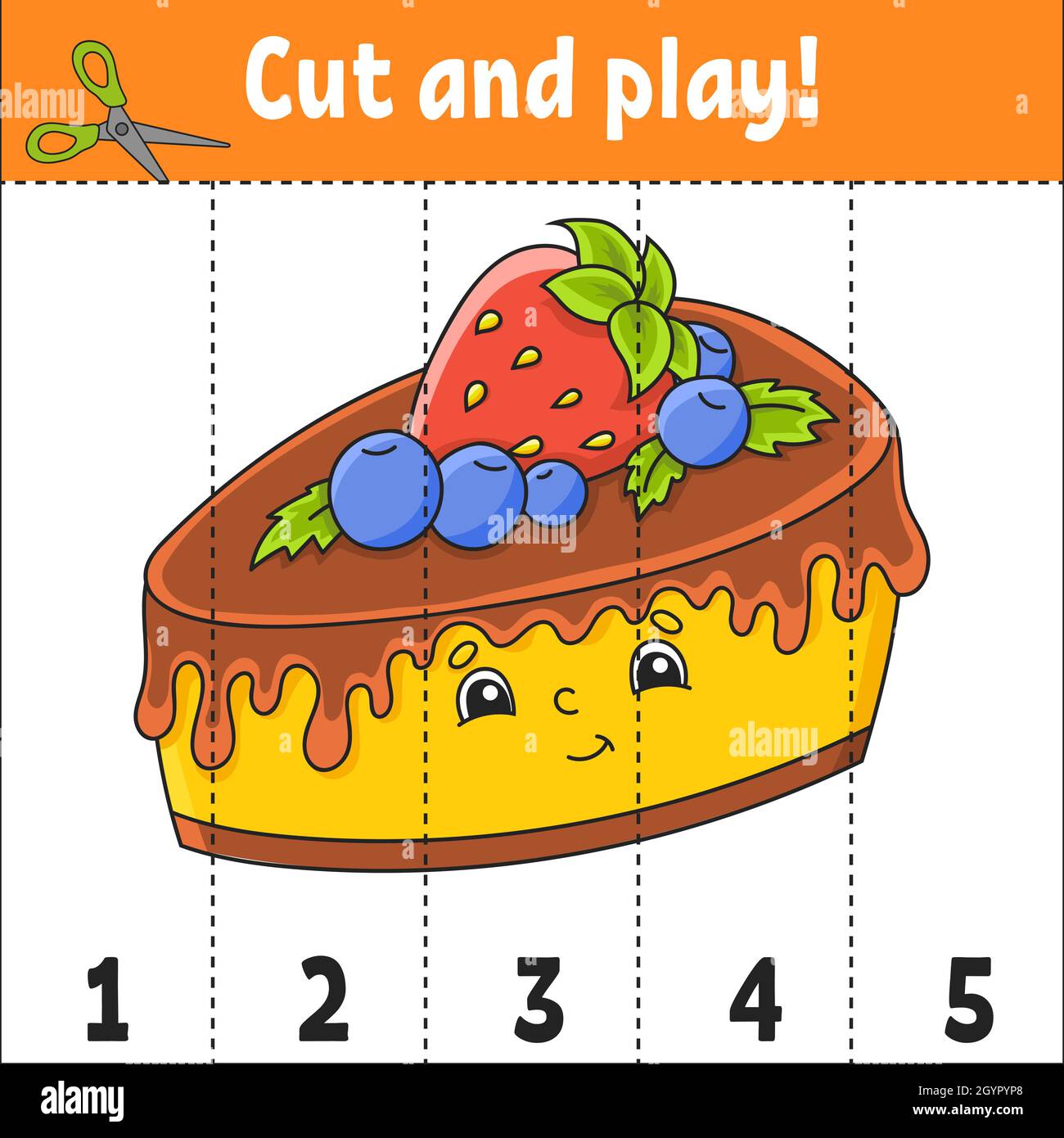 learning numbers 1 5 cut and play education worksheet game for kids color activity page puzzle for children riddle for preschool vector illustr stock vector image art alamy