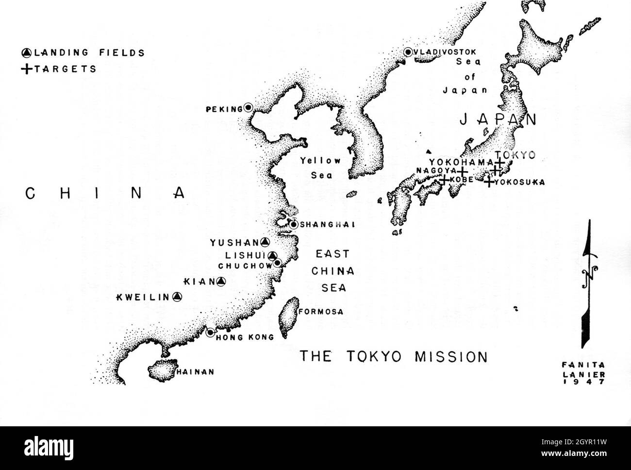 Doolittle raid map hires stock photography and images Alamy