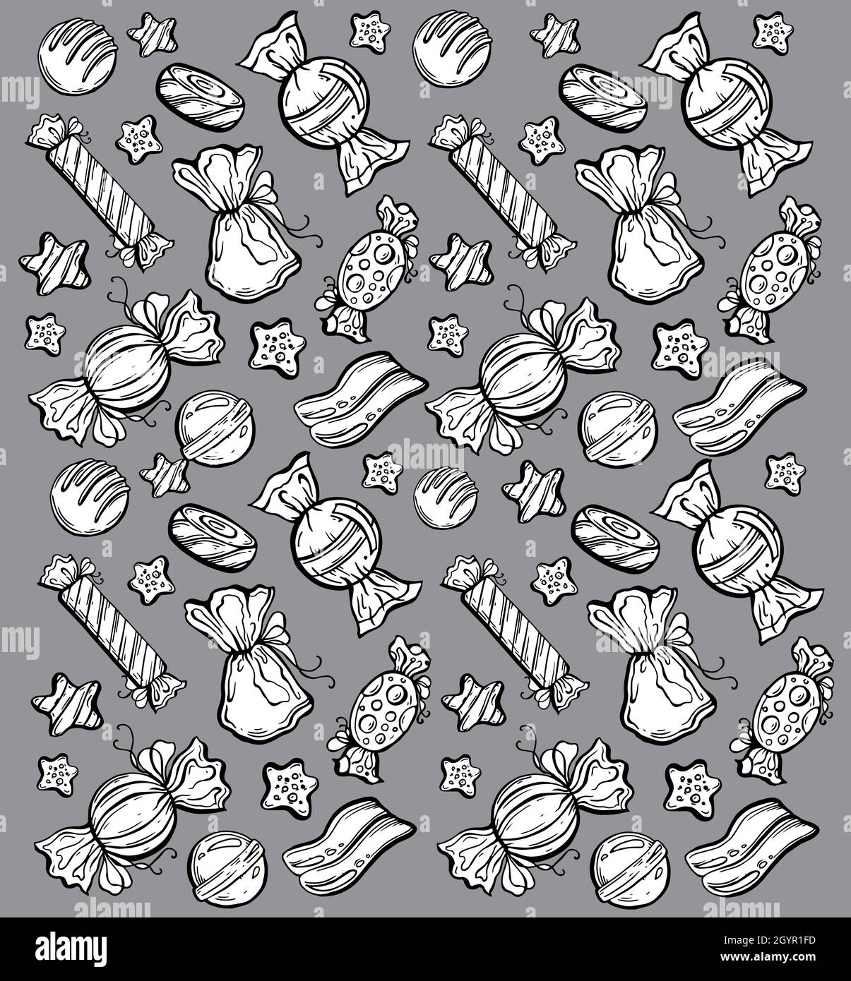 A series of vector graphic sweets, caramels Stock Vector Image & Art ...
